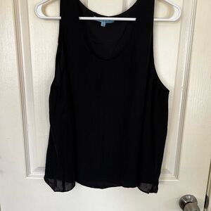 ANTONIO MELANI Classic Black Silk Blend Tank Top